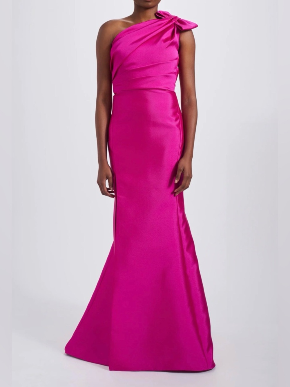Amsale Mikado Draped Bodice Gown